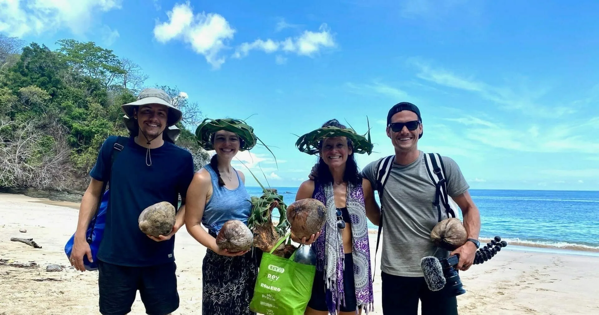 Kara and Nate on a desert island in Panama