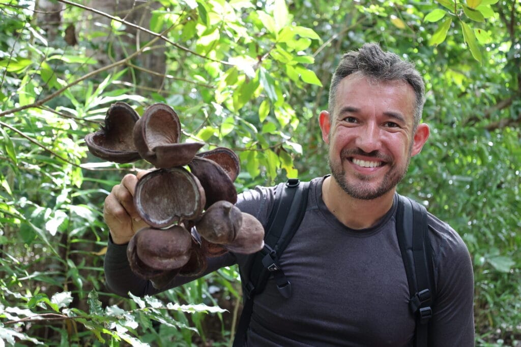 Man smiling in nature