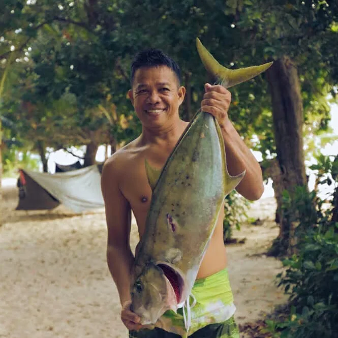 Don Coron with a fish