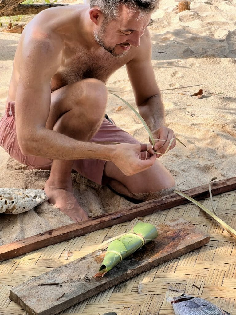Tom Williams preparing fish I Philippines