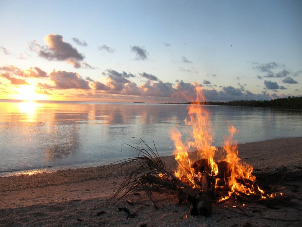 Beach fire