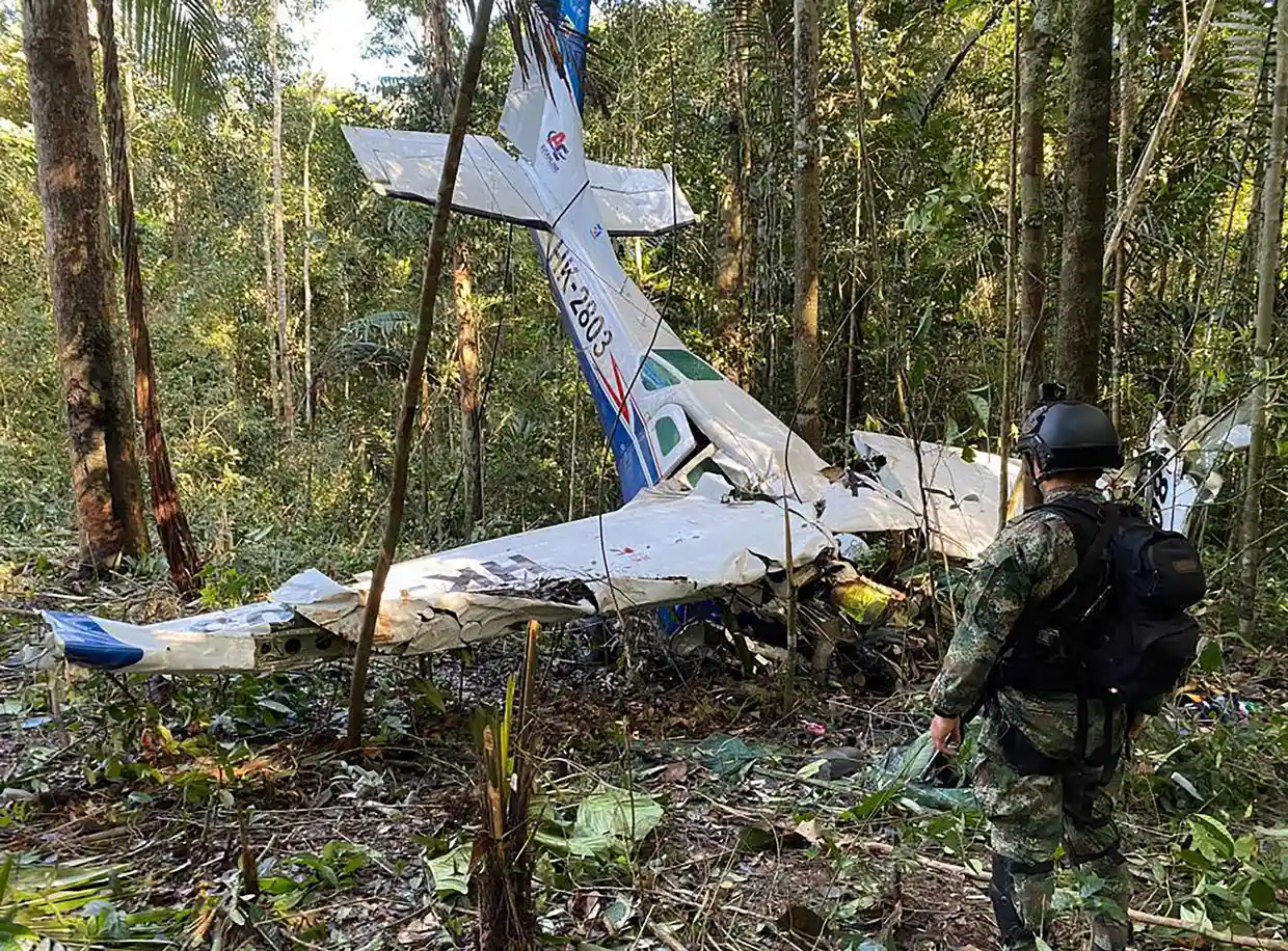 Kids Survive in the Amazon: the Incredible Survival Story in the Colombian Amazon jungle. How did they do it? 1 Plane crash in the Amazon jungle Photograph: Colombian army/AFP/Getty Images
