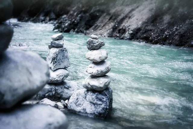 rocks in a river