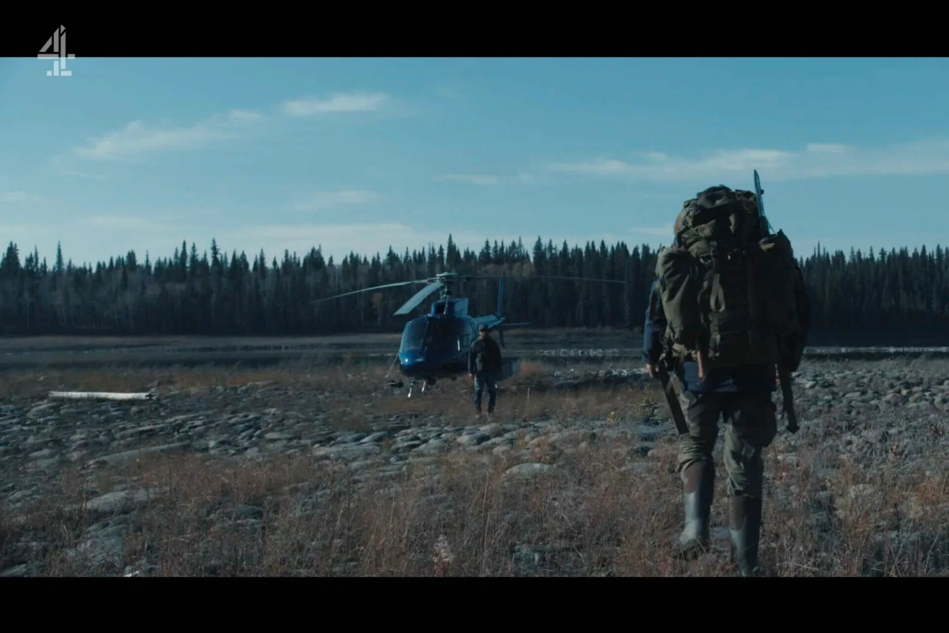 Helicopter and Tom Williams on Alone UK