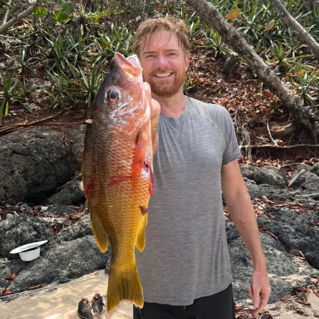 Tom McElroy and Fish