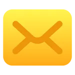 Gold envelope icon, representing the contact team.