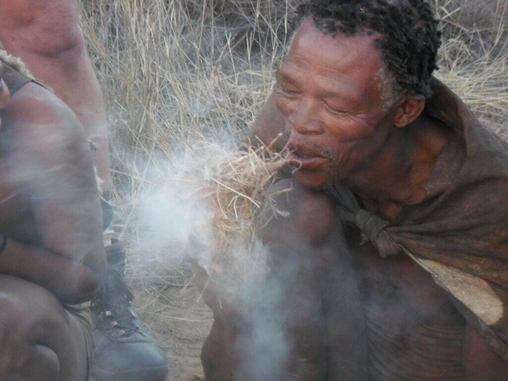 Making fire Botswana