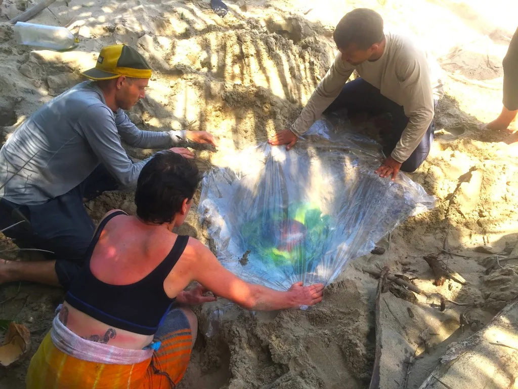 Collecting water in the wilderness