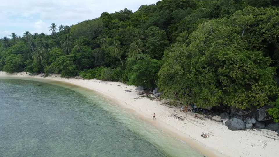 beach for bushcraft training Indonesia