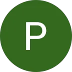 Green circle with white letter P